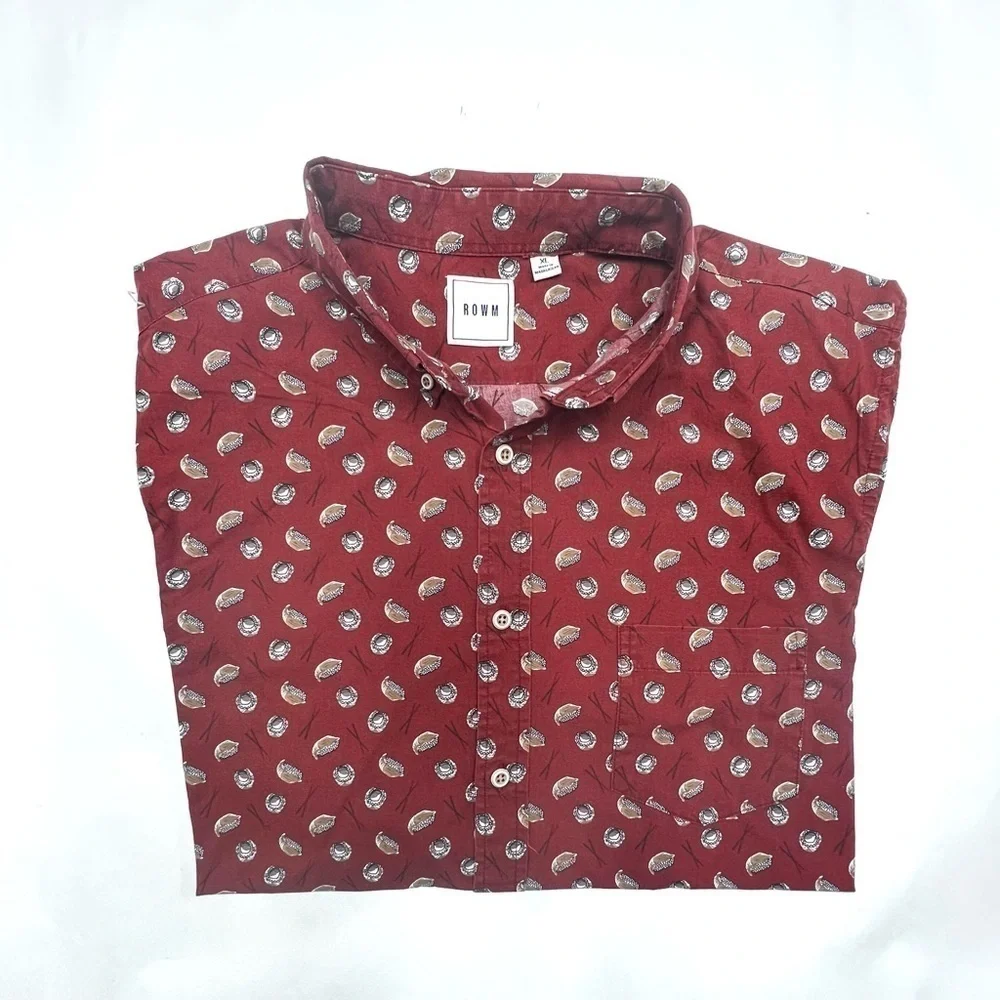 ROWN XL MENS Short Sleeve Casual Button Down - Picture 2 of 6